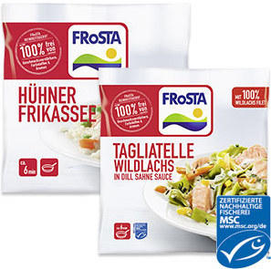 Frosta Fertiggerichte gefroren, versch. Sorten, jeder 500-g-Beutel