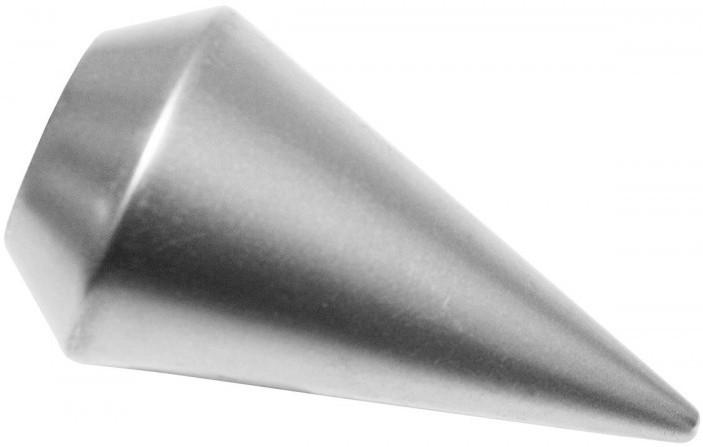 Endknopf Spitze Ø 20, Metall, silber-satin