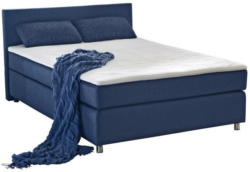 Boxspringbett blau 140 cm