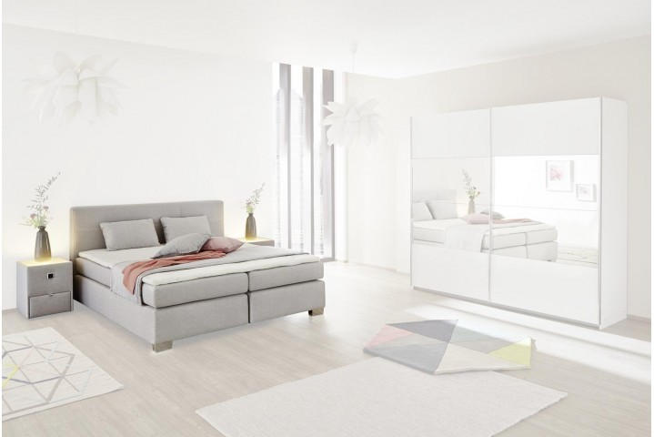 Boxspringbett braun/beige 180 cm