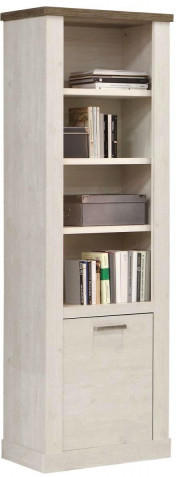 Regal Duro Pinie Weiß/ Eiche Antik Nachbildung ca. 71 x 212 x 41 cm