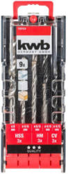 Kombi-Bohrer-Kassette 9-tlg.