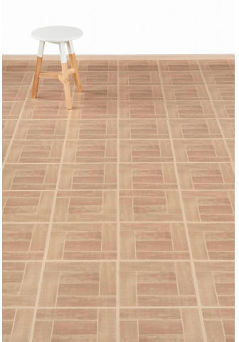 Bodenfliese, Vinyl, Parkett beige, ca. 30,5 x 30,5 cm