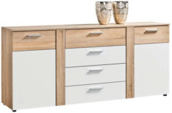 Kommode Trentino Sonoma-Eiche-Nachbildung/weiß ca. 180 x 81 x 40 cm