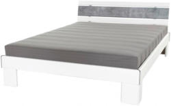Futonbett weiß/Betonoptik 140 cm