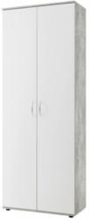 Mehrzweckschrank Andy Beton-Optik/weiß ca. 70 x 187 x 34 cm