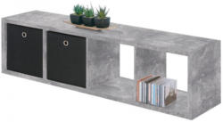 Regal Max 4er Säule Strukturbeton-Optik ca. 38 x 141 x 33 cm