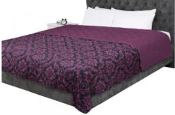 Tagesdecke Ornament schwarz/lila 220 x 240 cm