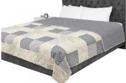 Tagesdecke Patchwork beige/grau 220 x 240 cm