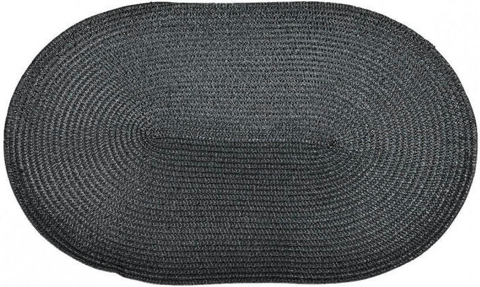 Platzset Bast Metallic schwarz 30 x 45 cm