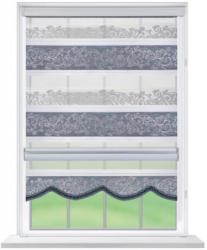 Doppelrollo Rom, weiß silber, ca. 60 x 160 cm