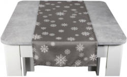 Tischläufer Schneeflocke anthrazit 40 x 140 cm