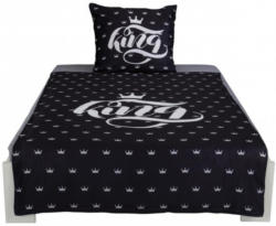 Fleece Bettwäsche King schwarz 135 x 200 cm