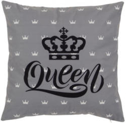 Dekokissen Queen silber/schwarz 48 x 48 cm