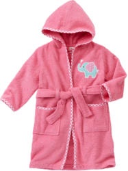 Baby Bademantel mit Elefanten-Applikation
