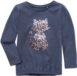 Mädchen Langarmshirt mit Pailletten-Motiv