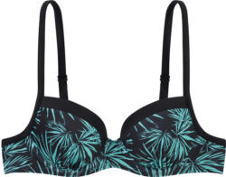Damen Bikinioberteil mit Farn-Print