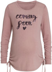Damen Umstands-Sweatshirt mit Pailletten