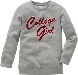 Mädchen Sweatshirt mit Flock-Print