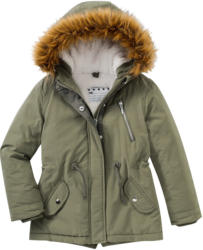 Mädchen Parka mit Fellimitat an der Kapuze