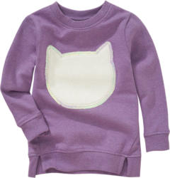 Mädchen Sweatshirt mit Katzen-Applikation
