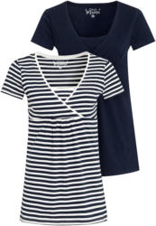 2 Damen Umstands-T-Shirt mit Stillfunktion (Nur online)