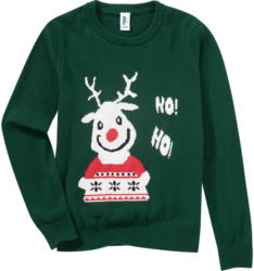 Kinder Strickpullover im Weihnachts-Look