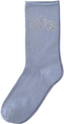 1 Paar Damen Socken mit Ziersteinchen