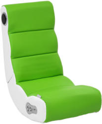 Gamingstuhl in Lederlook Grün, Weiß