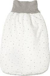 PUSBLU Baby Strampelsack, Gr. 3- 6 Monate, in Bio-Baumwolle und Polyester, weiß, grau, für Mädchen und Jungen