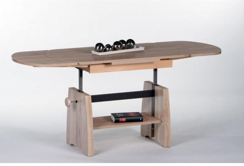 wogibtswas.at - Ausziehbarer Couchtisch Holz mit Ablagefach Vermont