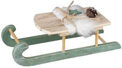 Deko-Schlitten aus Holz - 24 x 9,5 x 7 cm