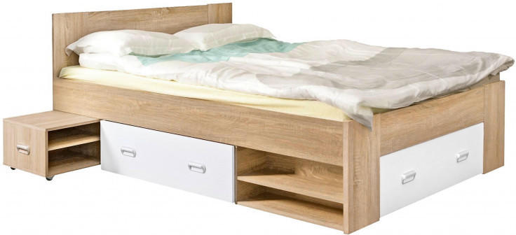 Funktionsbett Bob Sonoma-Eiche Nachbildung 140 cm