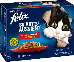 Felix Nassfutter für Katzen, Adult, Multipack, Geschmacksvielfalt vom Land
