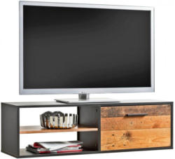 TV-Lowboard Max anthrazit/Plank-Eiche-Nachbildung