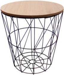 Tisch Metall hellbraune Platte ø ca. 29 cm