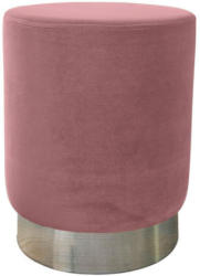 Sitzhocker Samt ø ca. 35cm rosa/silber