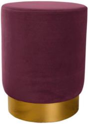 Sitzhocker Samt ø ca. 35cm bordeaux/gold
