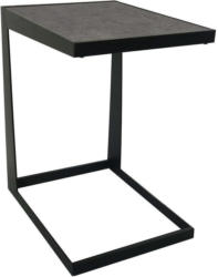 Beistelltisch in Metall, Glas, Keramik 46/35/55 cm