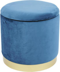 Hocker Velvet B: 35 cm Blau