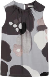 Sandwich Top mit Smok-Effekt und Blumenprint