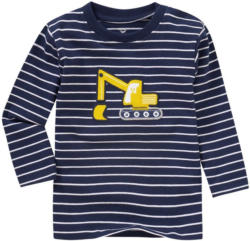 Jungen Langarmshirt mit Bagger-Applikation