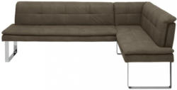 Eckbank 213/174 Cm In Grau, Chromfarben