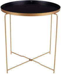 Beistelltisch Metallgestell Queens Gold + Schwarz