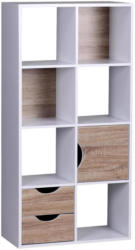Standregal B: 60 cm Weiß/ Eiche Dekor
