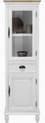 Vitrine in Weiß/Eichefarben 'Claudia Vintage'