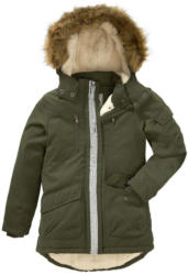 Mädchen Parka mit Fellimitat an der Kapuze