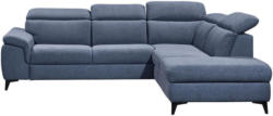 Wohnlandschaft in Textil Dunkelblau