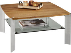 Couchtisch in Holz, Metall, Glas 80/80/41 cm