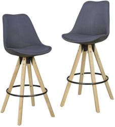 Barhocker-Set Lima 2-Er Set Anthrazit